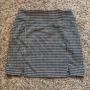 gingham check mini skirt